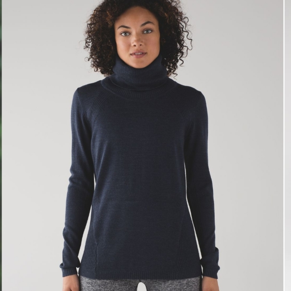 Lululemon Sweat And Savasana Sweater Heathered Inkwell Size 6 Pre-owned
